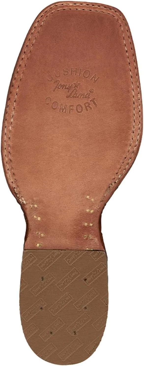 Tony Lama Men's Jacinto Full Quill Ostrich Exotic Western Boot Square Toe - Ep8268