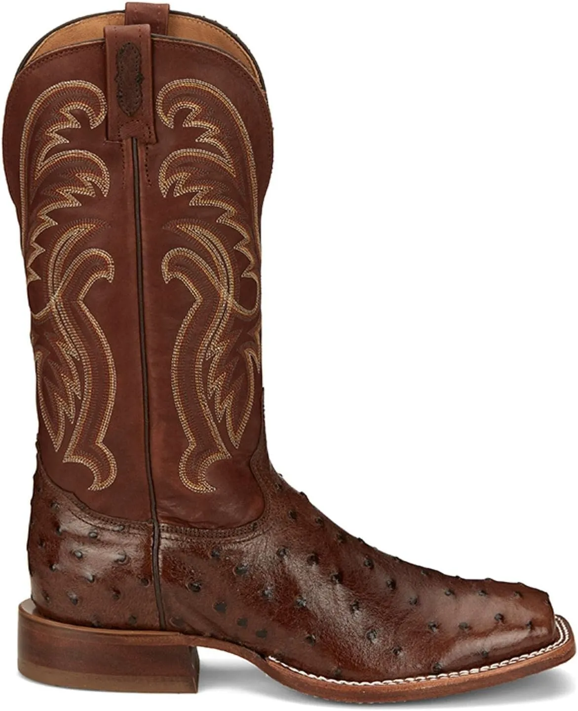 Tony Lama Men's Jacinto Full Quill Ostrich Exotic Western Boot Square Toe - Ep8268