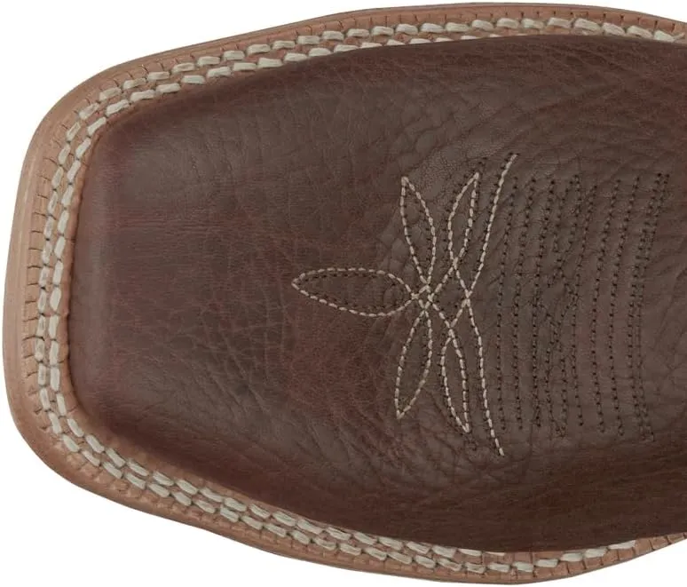 Tony Lama Mens Merrit 17 Inch Buckaroo Embroidered Square Toe Pull On Casual Boots Mid Calf - Blue, Brown