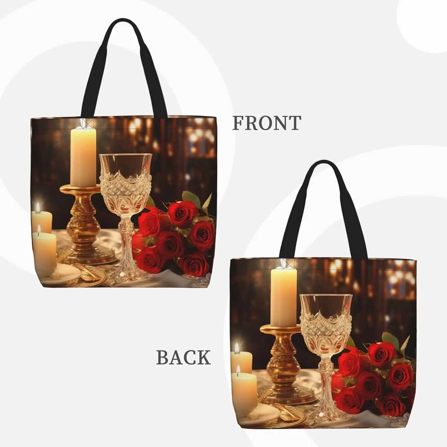 Tote Bag for Women Candy House Shoulder Bag with Zipper Handbag Large Capacity Reusable Grocery Bag