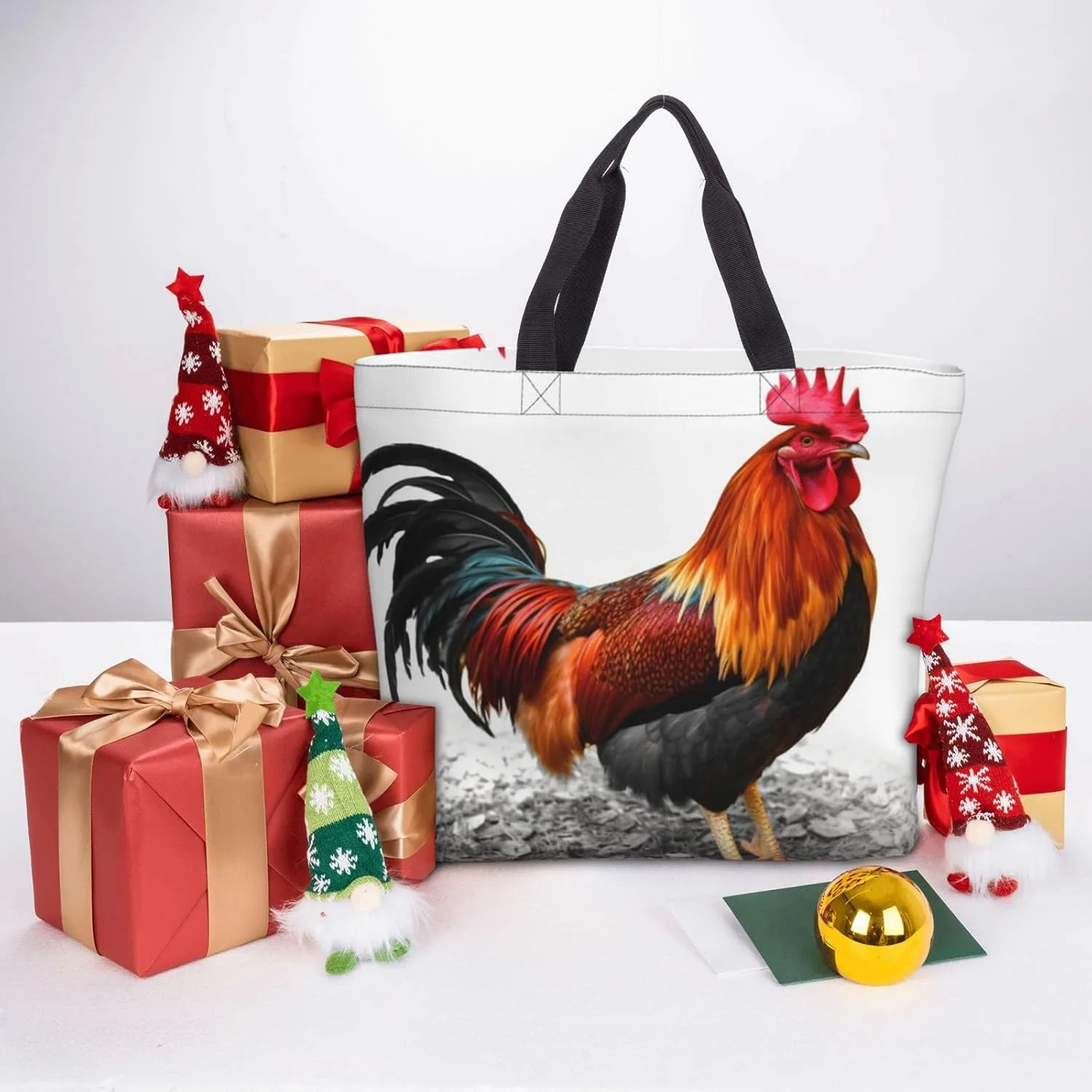 Tote Bag for Women Colorful Conches and Seashells Shoulder Bag with Zipper Handbag Large Capacity Reusable Grocery Bag