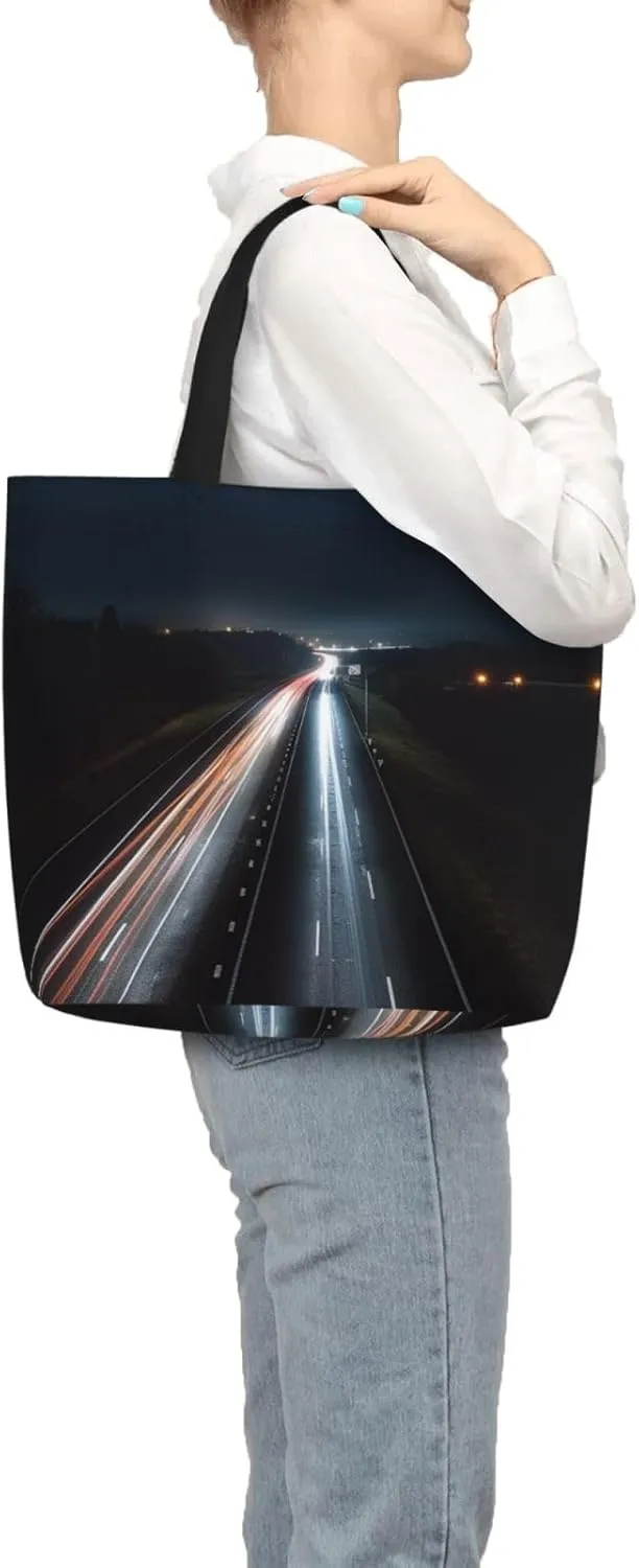 Tote Bag for Women Cute puppy funny Shoulder Bag with Zipper Handbag Large Capacity Reusable Grocery Bag