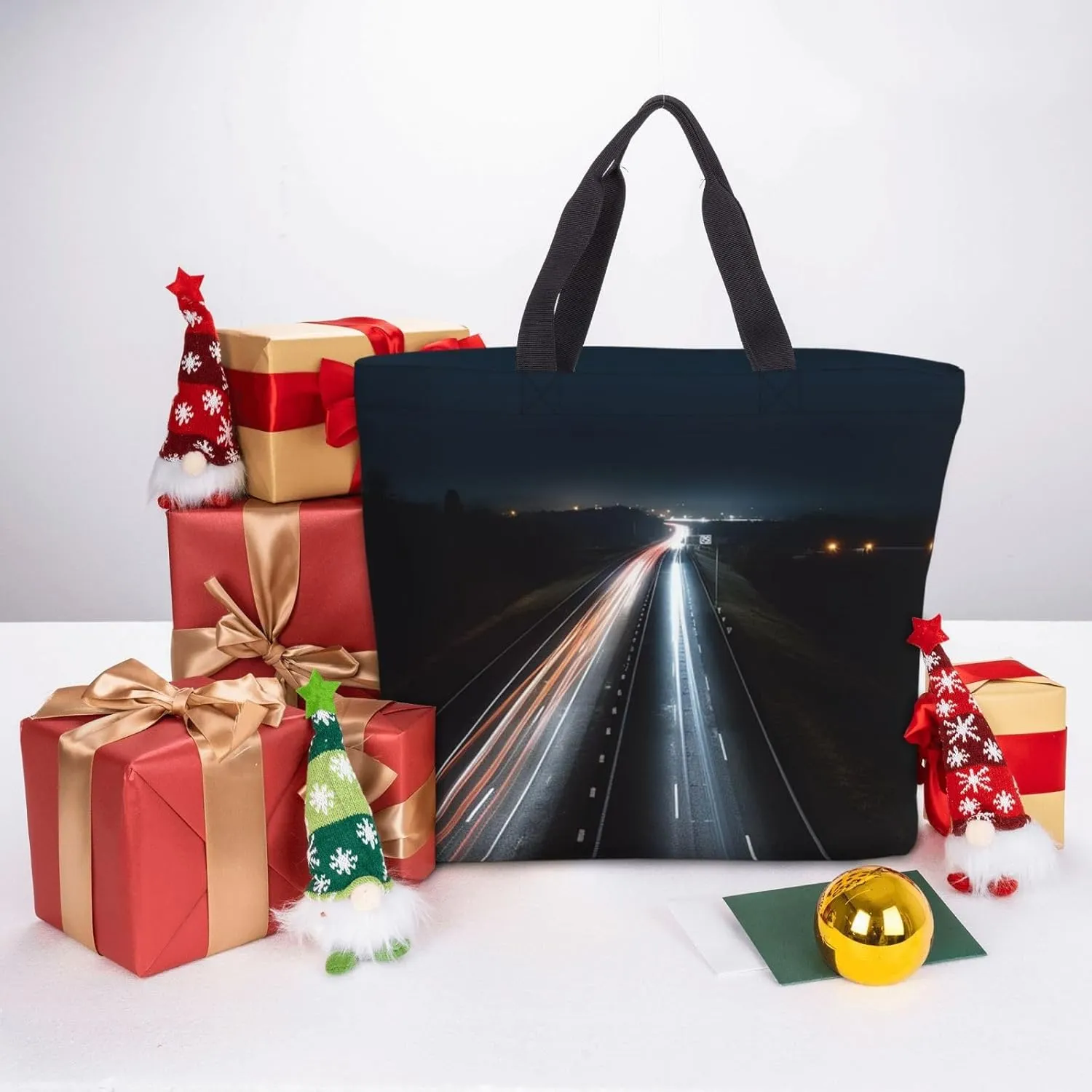 Tote Bag for Women Cute puppy funny Shoulder Bag with Zipper Handbag Large Capacity Reusable Grocery Bag