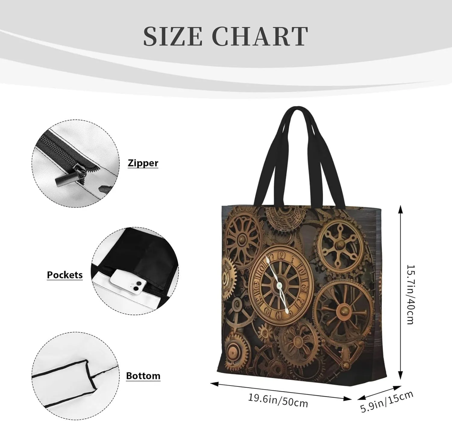 Tote Bag for Women Eastern Bluebird Shoulder Bag with Zipper Handbag Large Capacity Reusable Grocery Bag