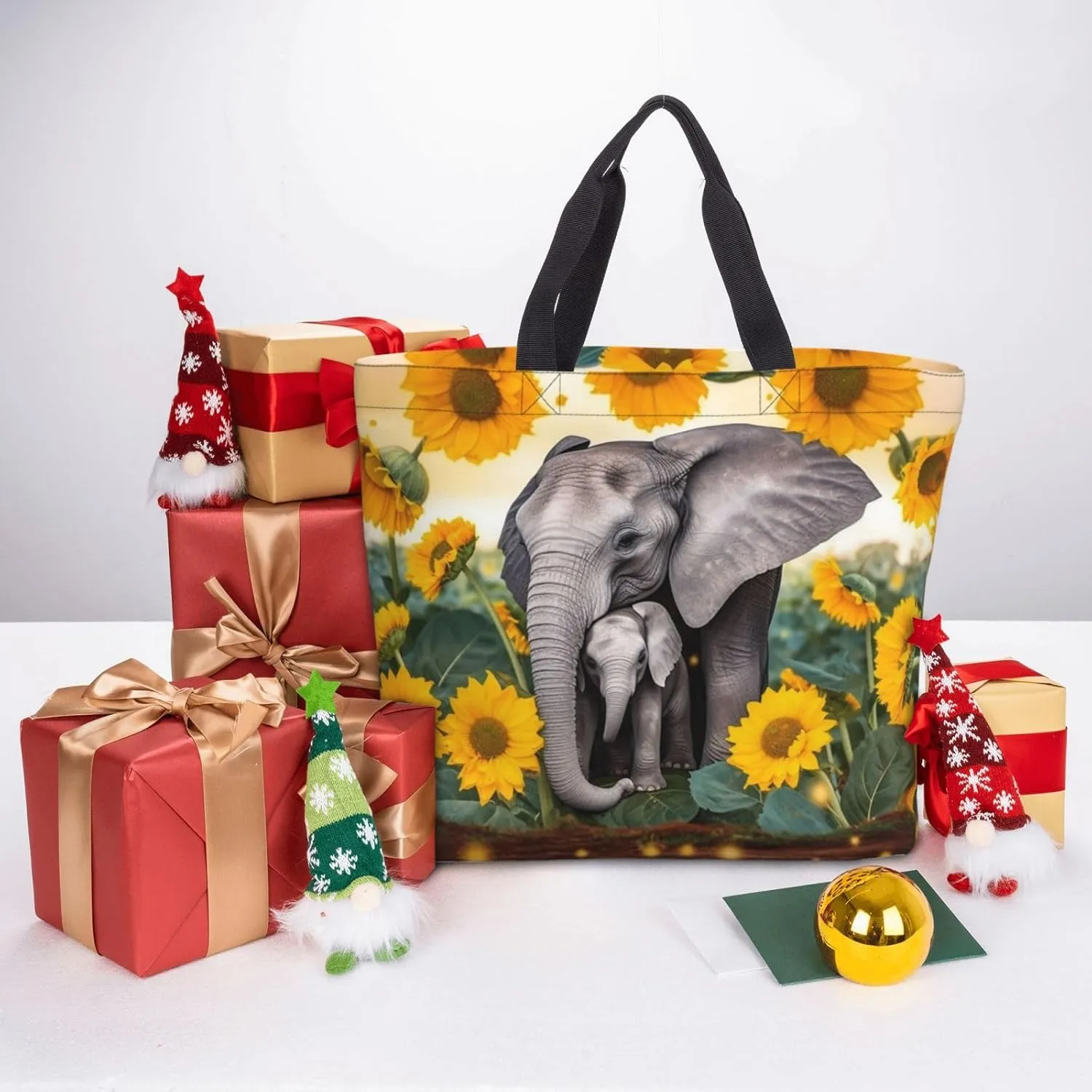 Tote Bag for Women Four chicken Shoulder Bag with Zipper Handbag Large Capacity Reusable Grocery Bag