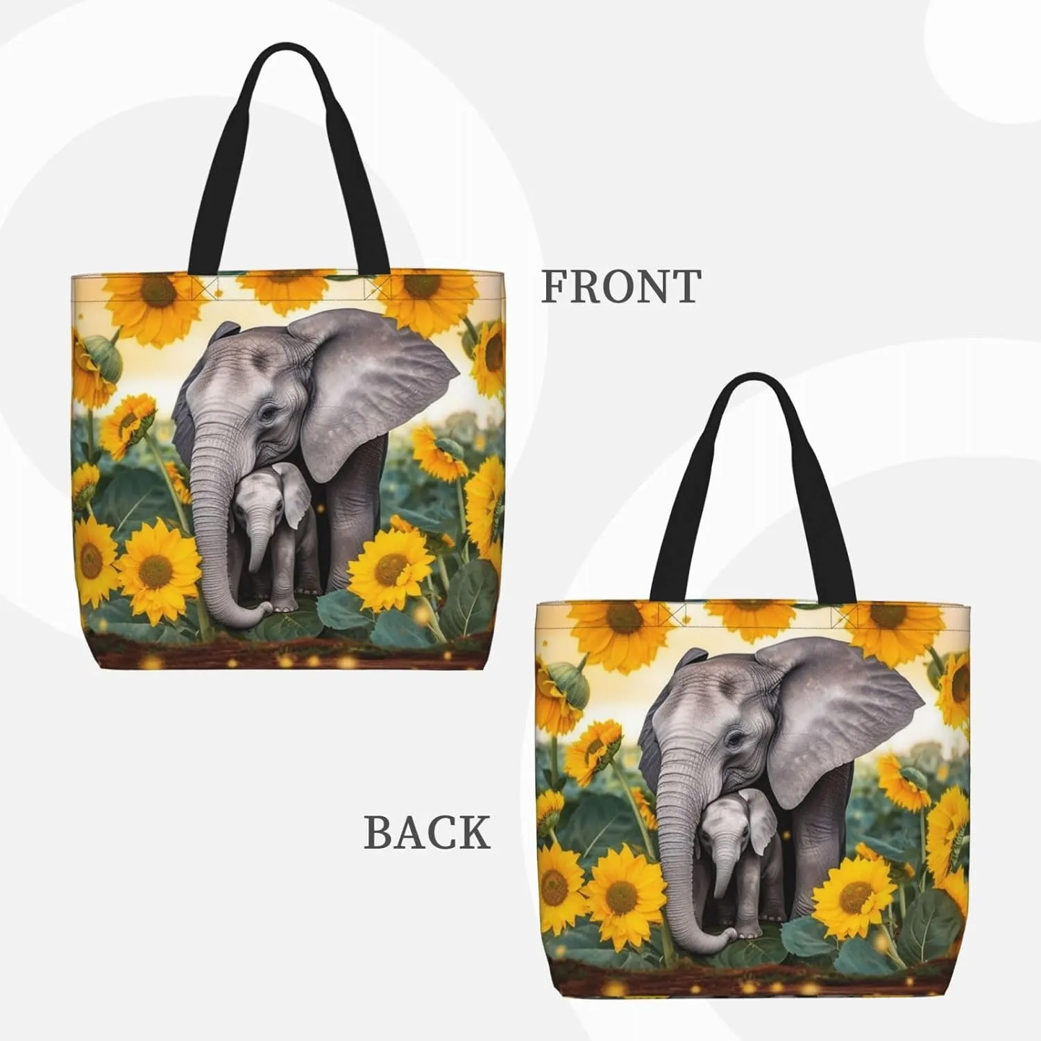 Tote Bag for Women Four chicken Shoulder Bag with Zipper Handbag Large Capacity Reusable Grocery Bag