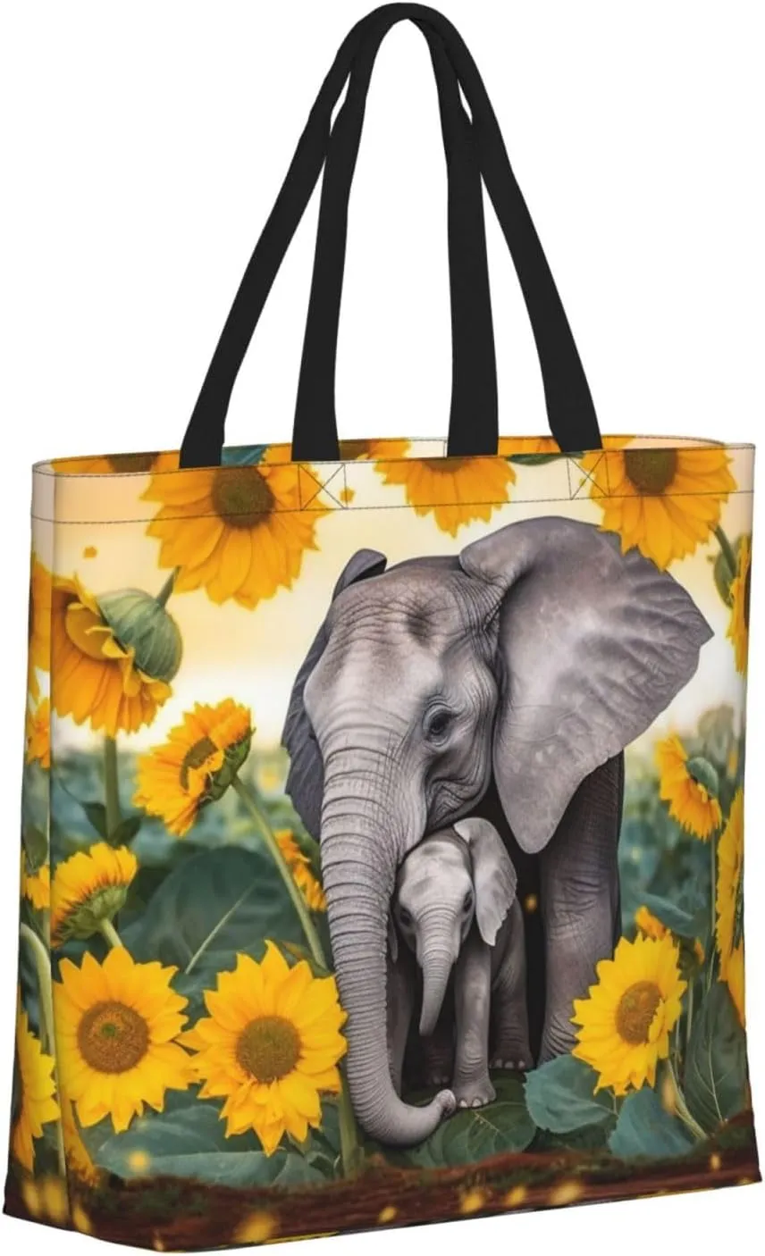 Tote Bag for Women Four chicken Shoulder Bag with Zipper Handbag Large Capacity Reusable Grocery Bag