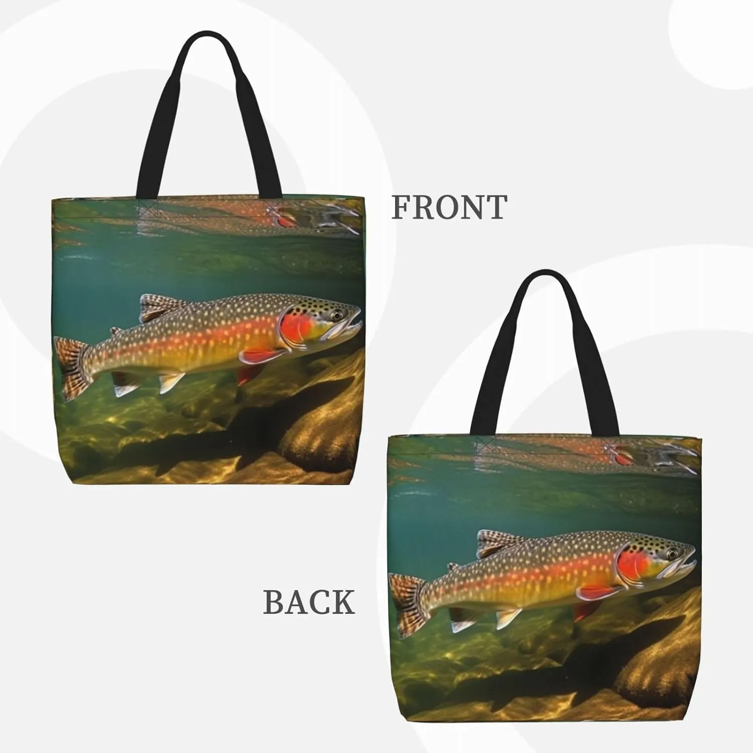 Tote Bag for Women Fun Pug Dog Shoulder Bag with Zipper Handbag Large Capacity Reusable Grocery Bag