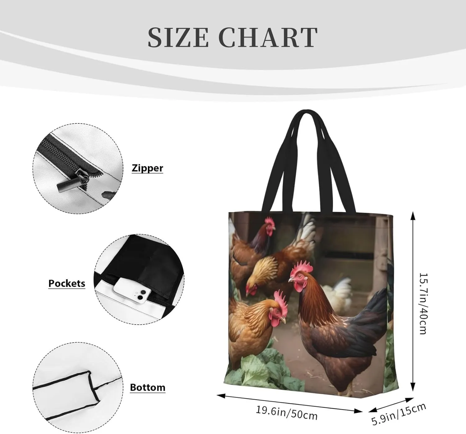 Tote Bag for Women Gay Pride Rainbow Pattern Shoulder Bag with Zipper Handbag Large Capacity Reusable Grocery Bag