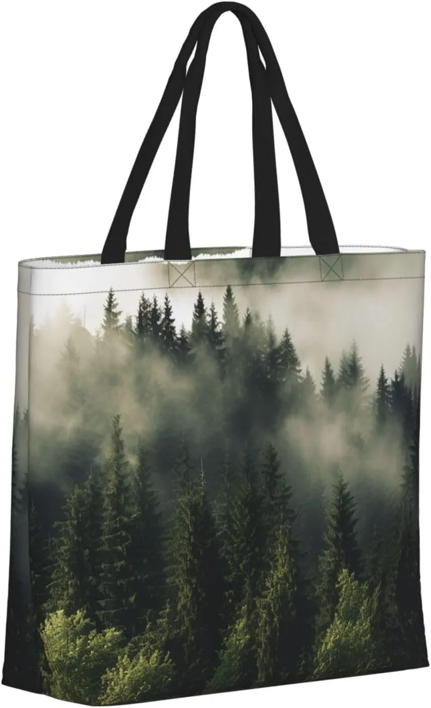 Tote Bag for Women Guinea Animal and popcorn Shoulder Bag with Zipper Handbag Large Capacity Reusable Grocery Bag