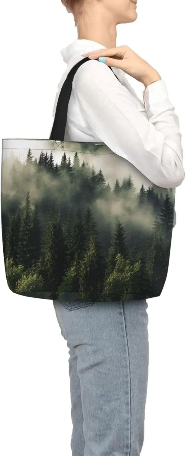 Tote Bag for Women Guinea Animal and popcorn Shoulder Bag with Zipper Handbag Large Capacity Reusable Grocery Bag