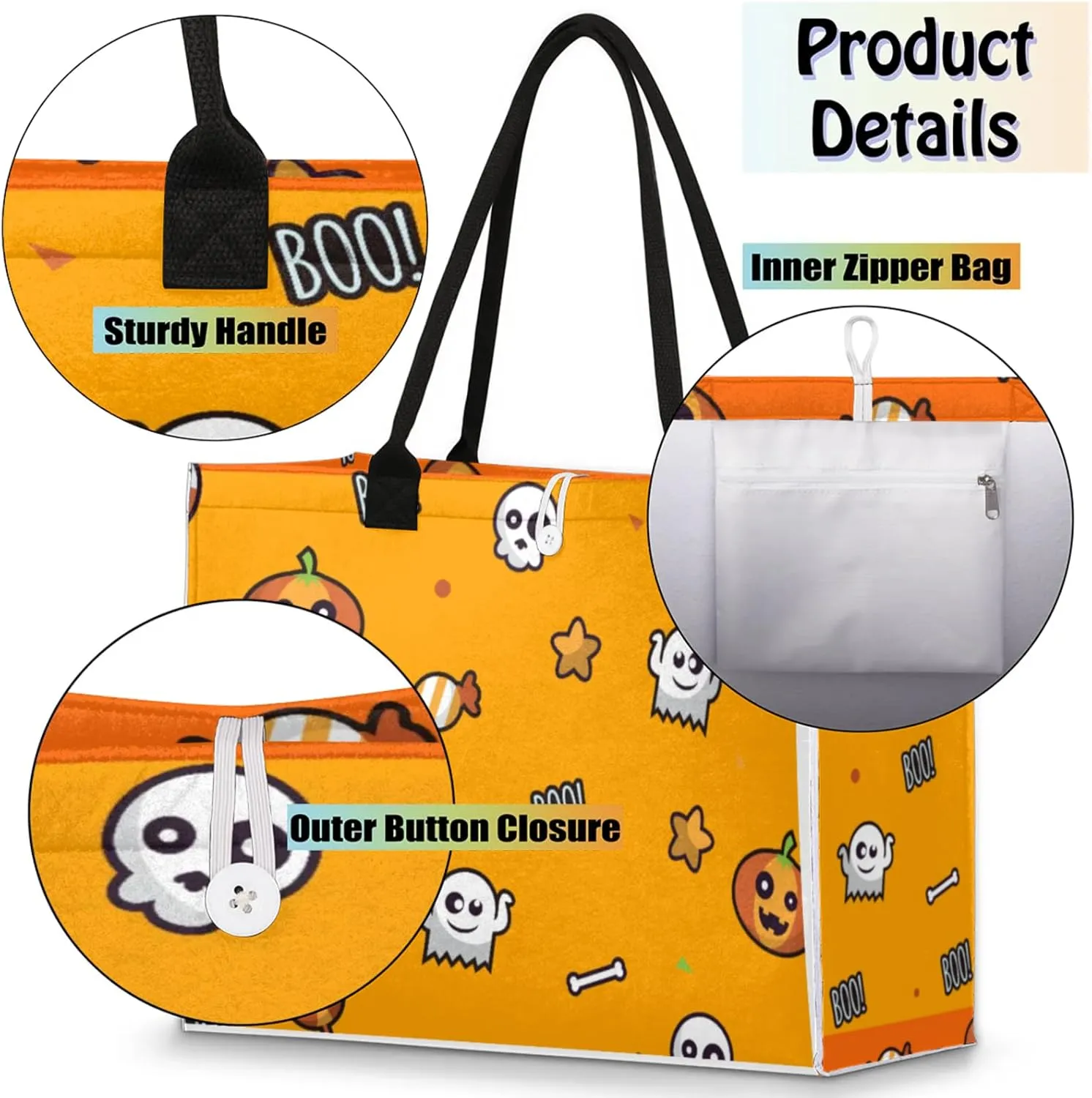 Tote Bag for Women Reusable Canvas Shoulder Bag