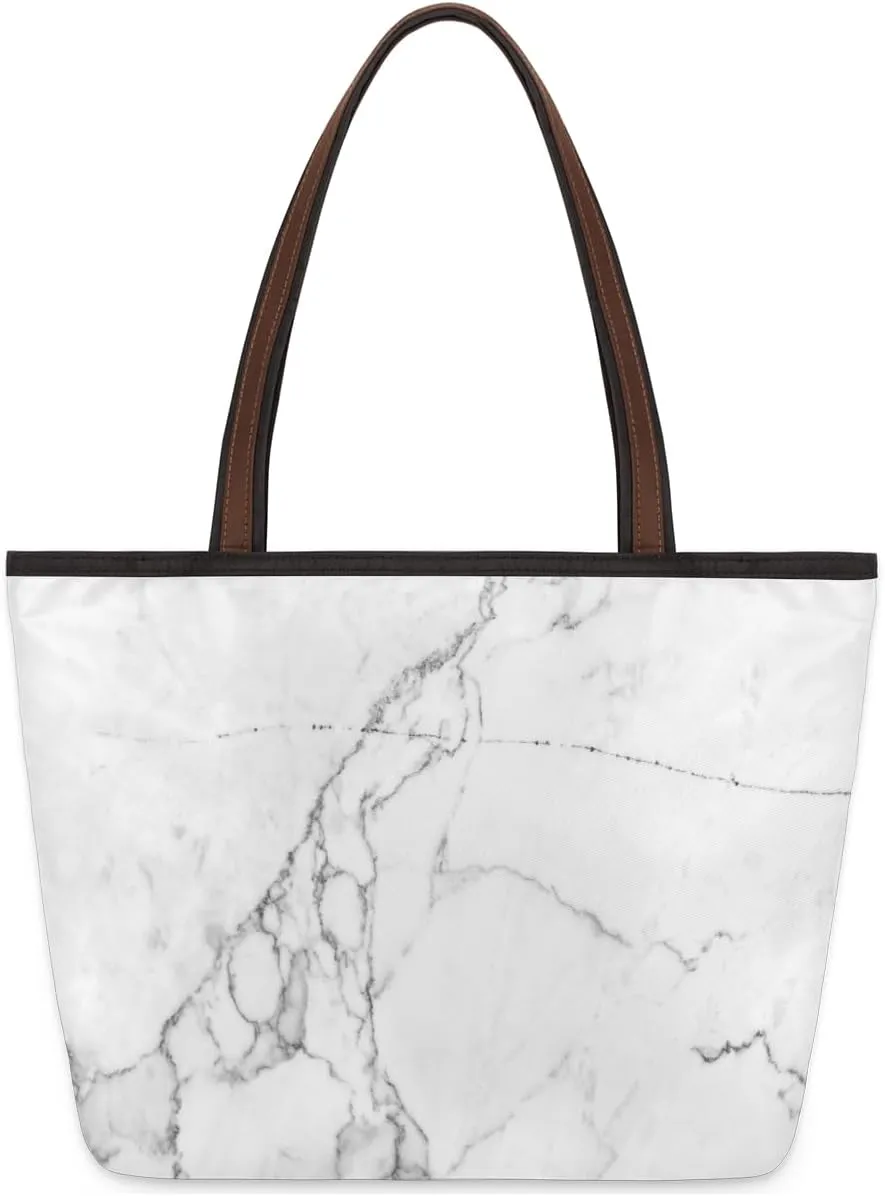 Tote Bag for Women with Zipper Large Capacity Top Handle Casual Shoulder Bag Handbag Reusable Shopping
