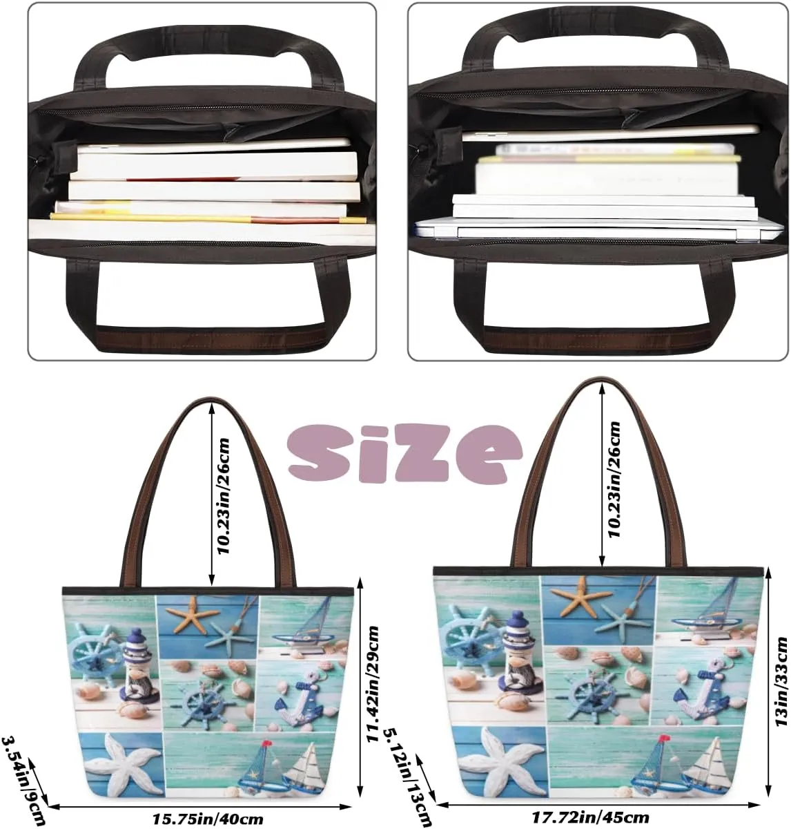 Tote Bag for Women with Zipper Large Capacity Top Handle Casual Shoulder Bag Handbag Reusable Shopping