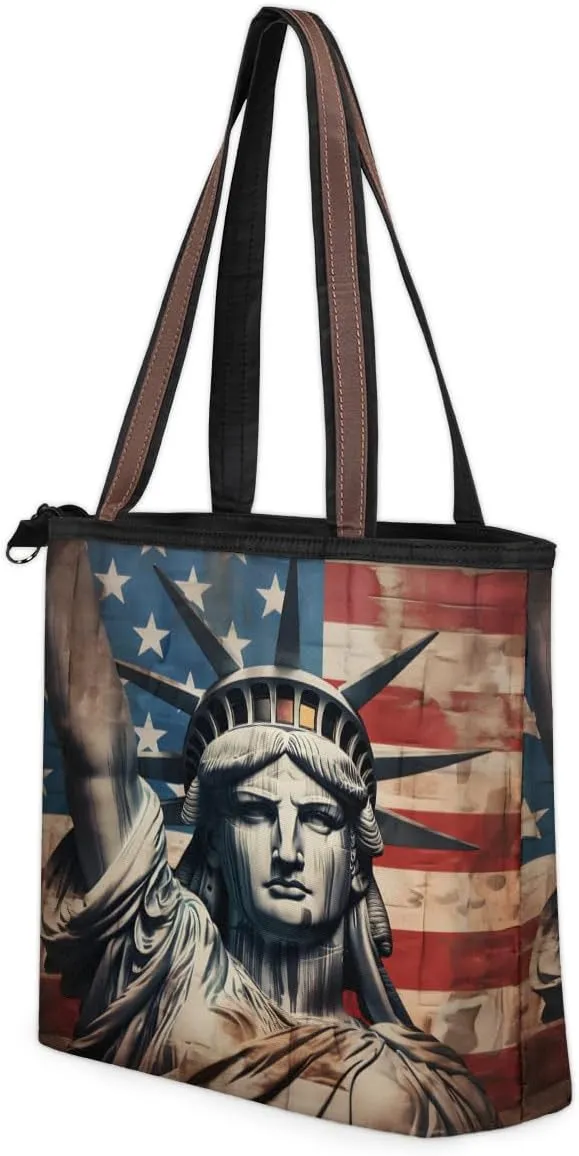 Tote Bag for Women with Zipper Large Capacity Top Handle Casual Shoulder Bag Handbag Reusable Shopping