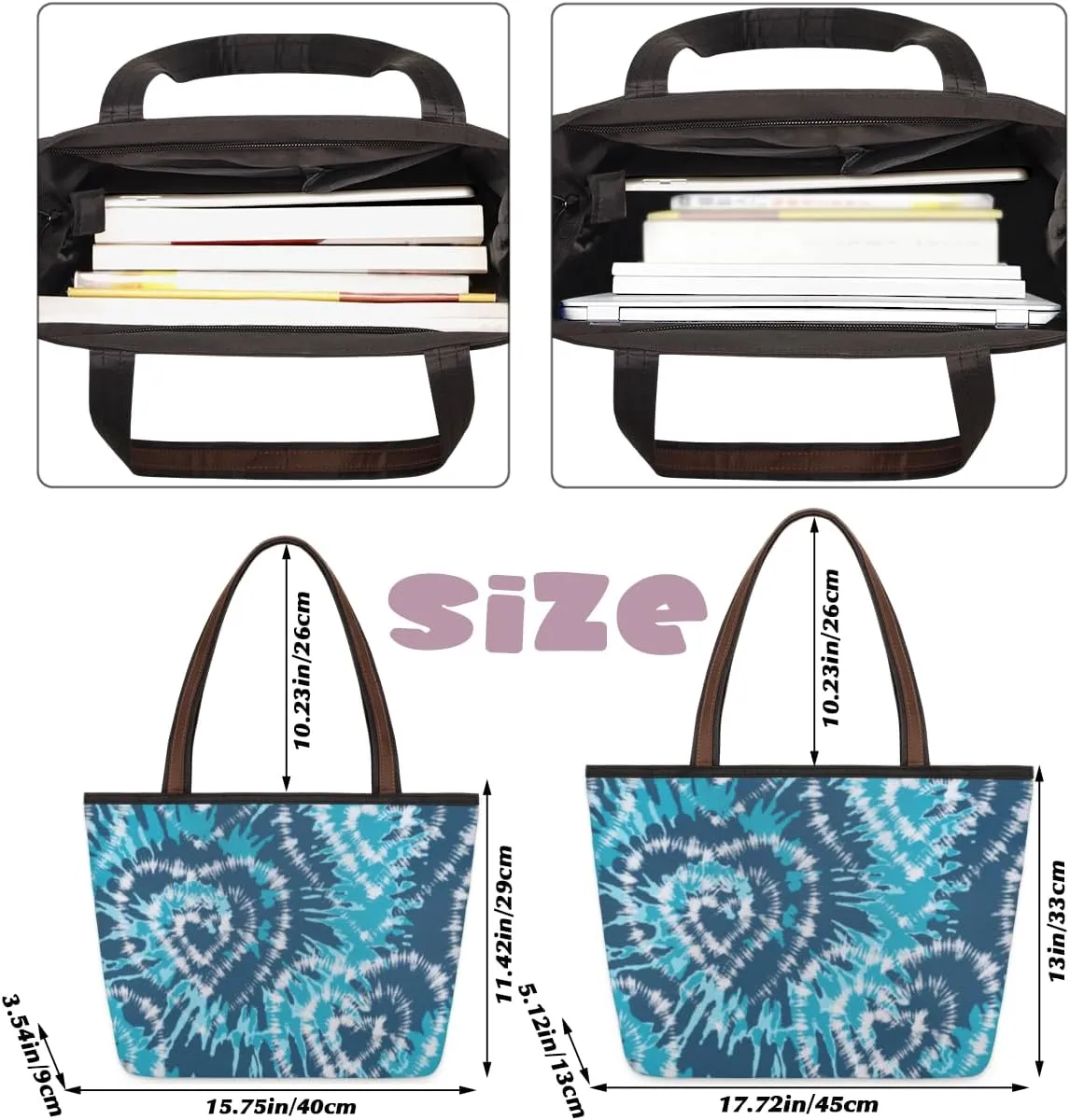 Tote Bag for Women with Zipper Large Capacity Top Handle Casual Shoulder Bag Handbag Reusable Shopping