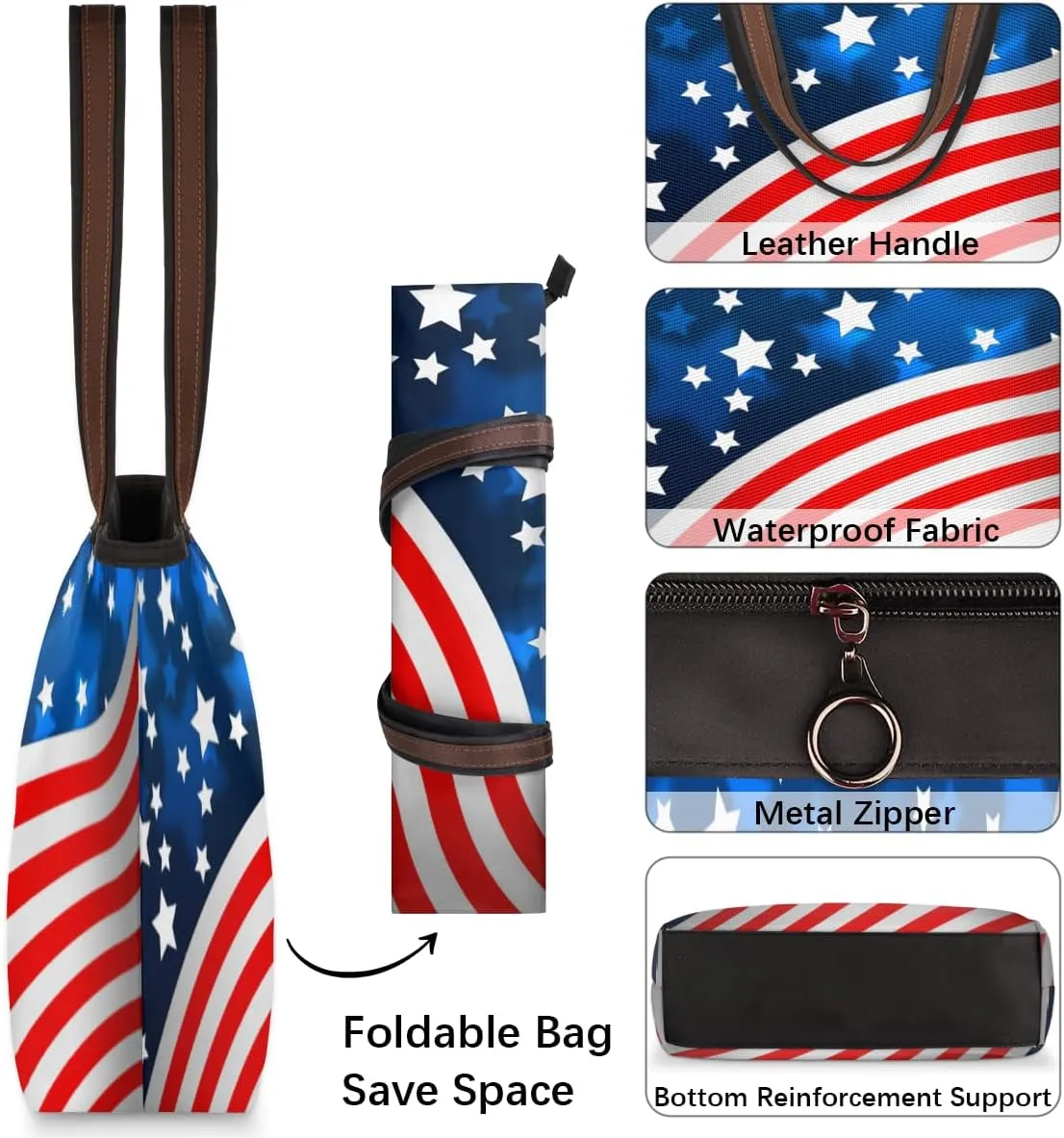 Tote Bag for Women with Zipper Large Capacity Top Handle Casual Shoulder Bag Handbag Reusable Shopping