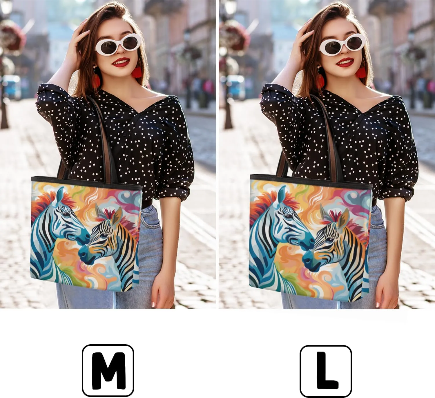 Tote Bag for Women with Zipper Large Capacity Top Handle Casual Shoulder Bag Handbag Reusable Shopping