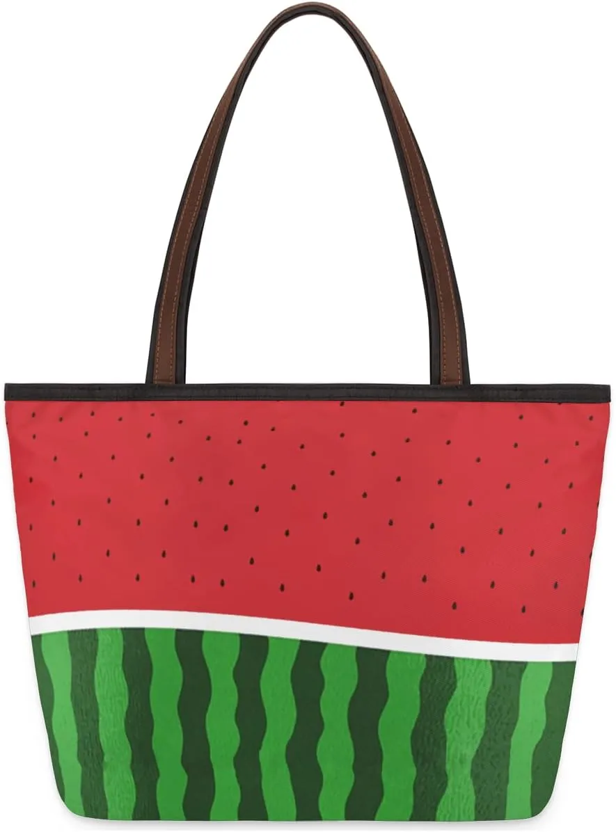 Tote Bag for Women with Zipper Large Capacity Top Handle Casual Shoulder Bag Handbag Reusable Shopping