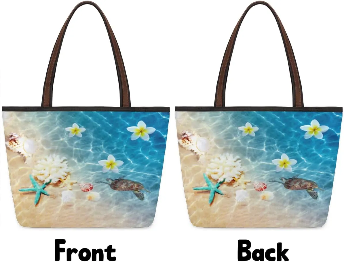 Tote Bag for Women with Zipper Large Capacity Top Handle Casual Shoulder Bag Handbag Reusable Shopping