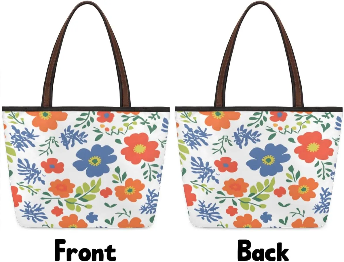 Tote Bag for Women with Zipper Large Capacity Top Handle Casual Shoulder Bag Handbag Reusable Shopping