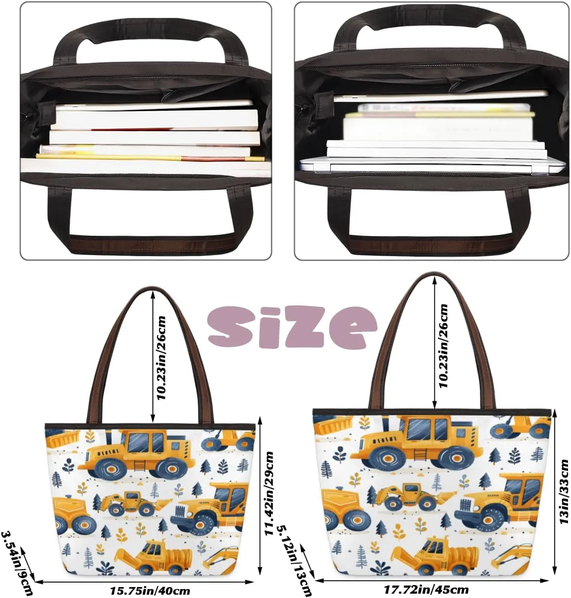 Tote Bag for Women with Zipper Large Capacity Top Handle Casual Shoulder Bag Handbag Reusable Shopping