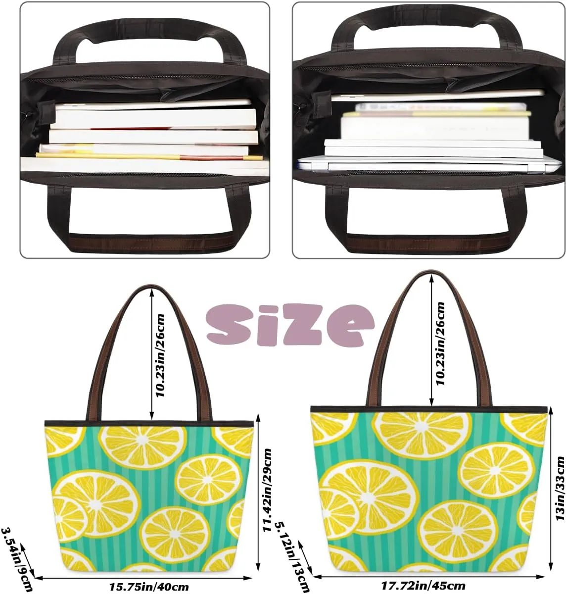 Tote Bag for Women with Zipper Large Capacity Top Handle Casual Shoulder Bag Handbag Reusable Shopping