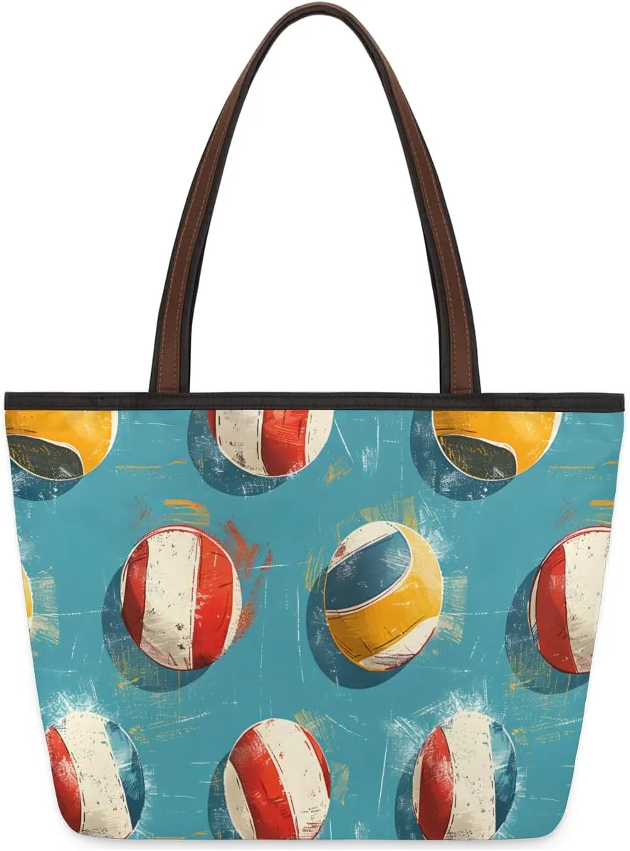 Tote Bag for Women with Zipper Large Capacity Top Handle Casual Shoulder Bag Handbag Reusable Shopping