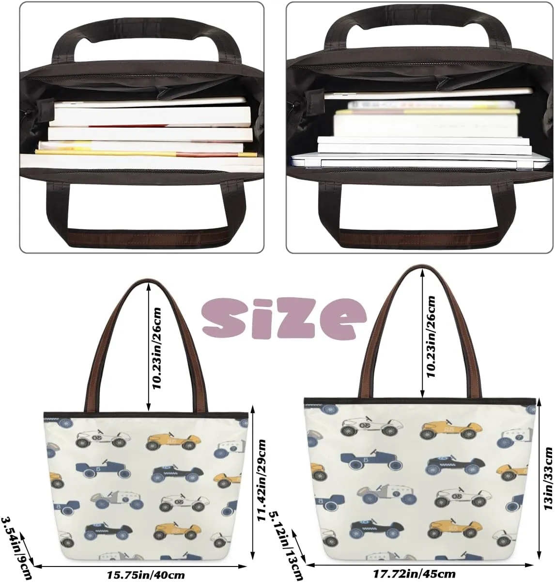 Tote Bag for Women with Zipper Large Capacity Top Handle Casual Shoulder Bag Handbag Reusable Shopping