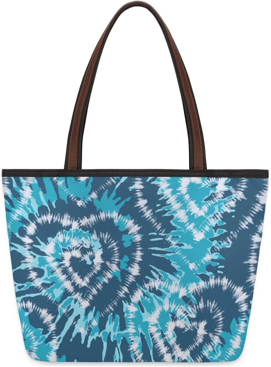 Tote Bag for Women with Zipper Large Capacity Top Handle Casual Shoulder Bag Handbag Reusable Shopping