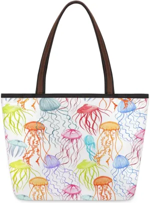 Tote Bag for Women with Zipper Large Capacity Top Handle Casual Shoulder Bag Handbag Reusable Shopping
