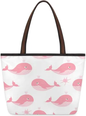 Tote Bag for Women with Zipper Large Capacity Top Handle Casual Shoulder Bag Handbag Reusable Shopping