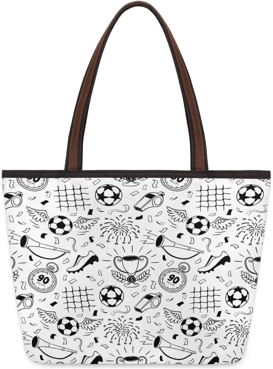 Tote Bag for Women with Zipper Large Capacity Top Handle Casual Shoulder Bag Handbag Reusable Shopping