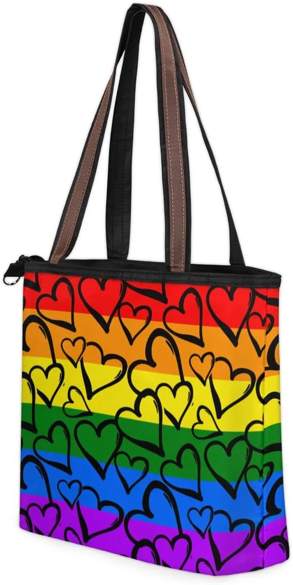 Tote Bag for Women with Zipper Large Capacity Top Handle Casual Shoulder Bag Handbag Reusable Shopping