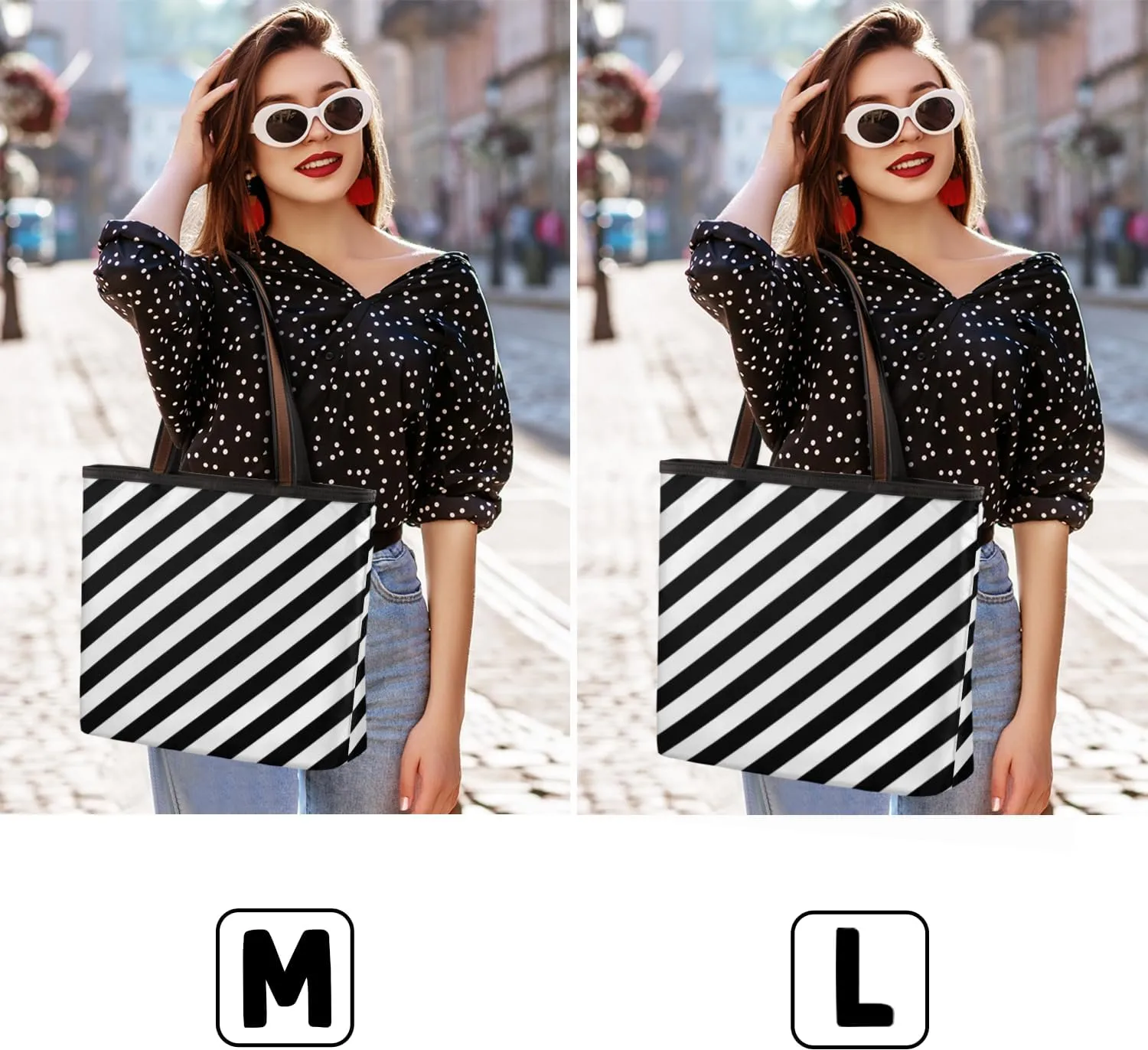 Tote Bag for Women with Zipper Large Capacity Top Handle Casual Shoulder Bag Handbag Reusable Shopping