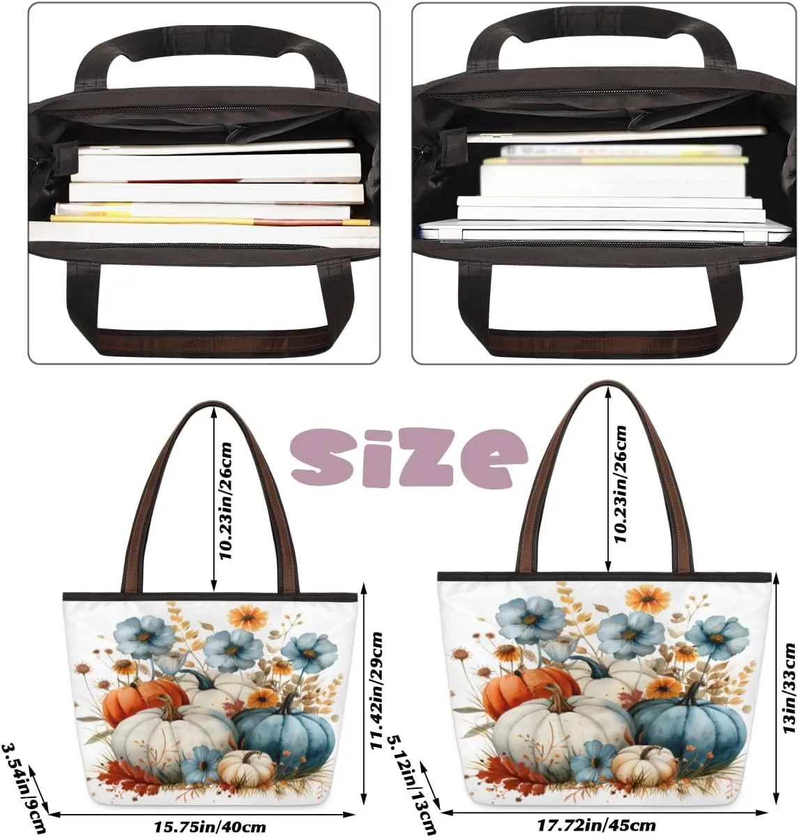 Tote Bag for Women with Zipper Large Capacity Top Handle Casual Shoulder Bag Handbag Reusable Shopping