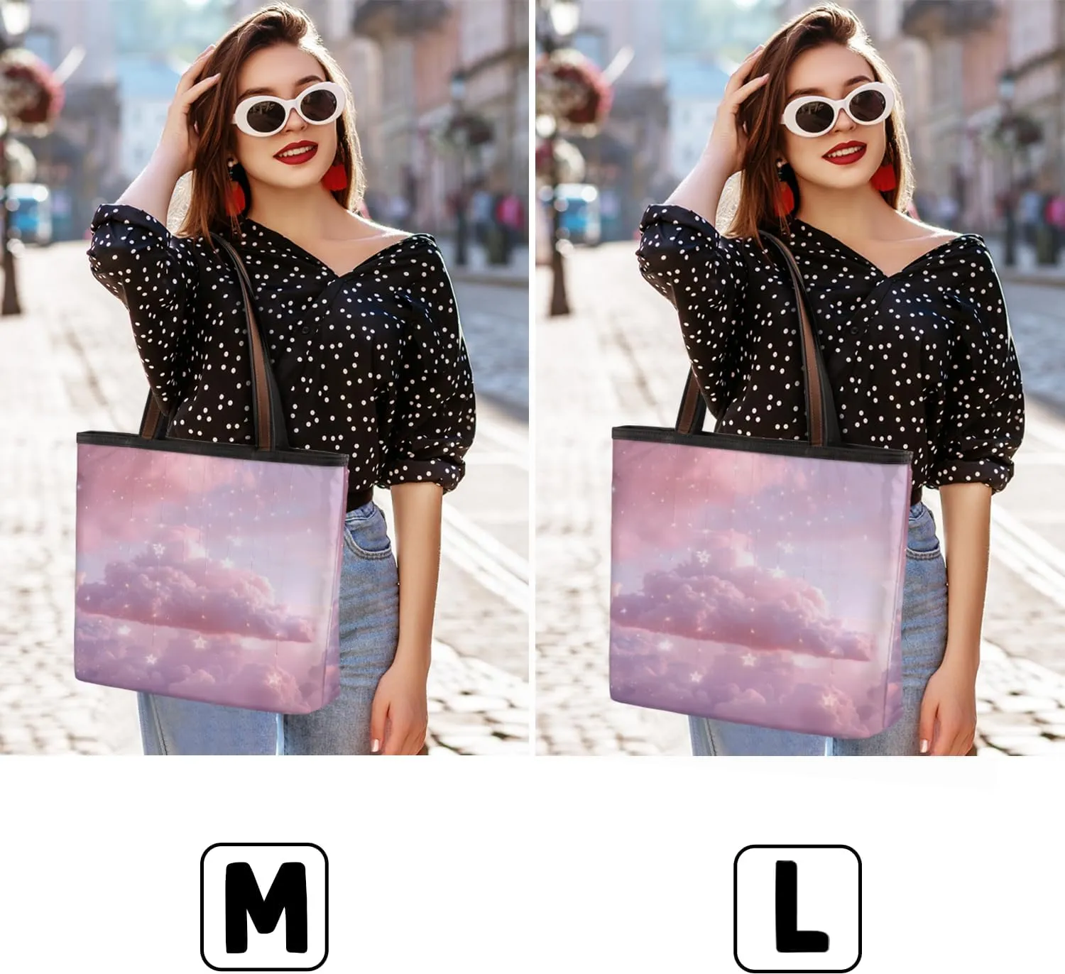 Tote Bag for Women with Zipper Large Capacity Top Handle Casual Shoulder Bag Handbag Reusable Shopping