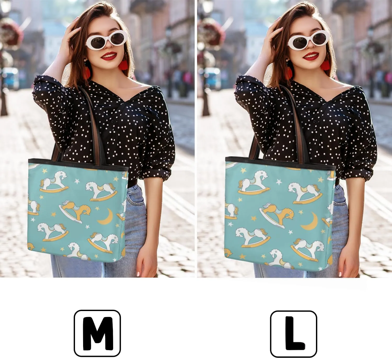 Tote Bag for Women with Zipper Large Capacity Top Handle Casual Shoulder Bag Handbag Reusable Shopping