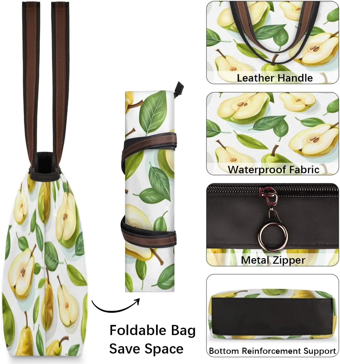 Tote Bag for Women with Zipper Large Capacity Top Handle Casual Shoulder Bag Handbag Reusable Shopping