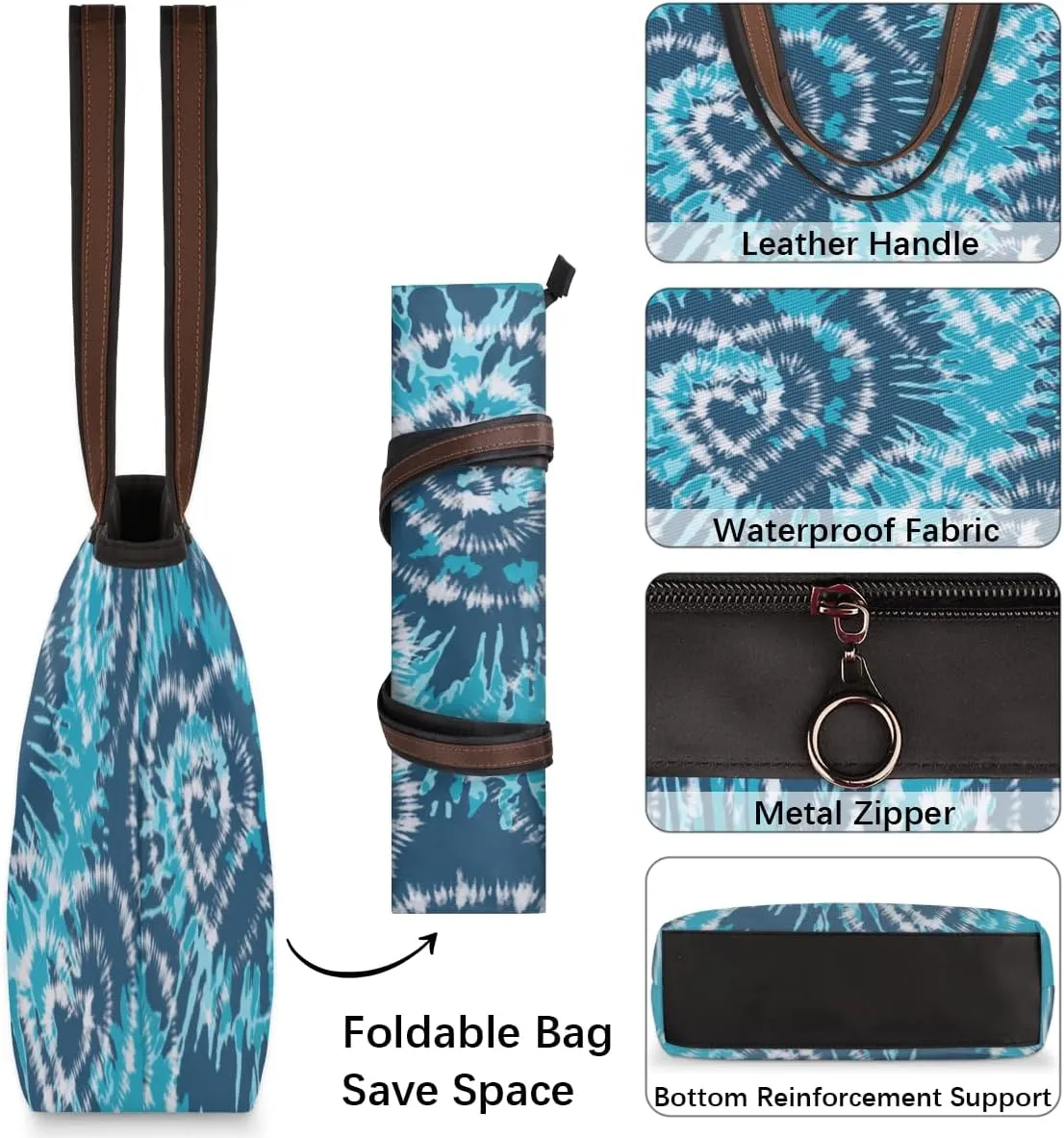 Tote Bag for Women with Zipper Large Capacity Top Handle Casual Shoulder Bag Handbag Reusable Shopping