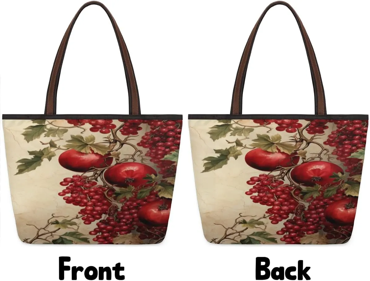 Tote Bag for Women with Zipper Large Capacity Top Handle Casual Shoulder Bag Handbag Reusable Shopping