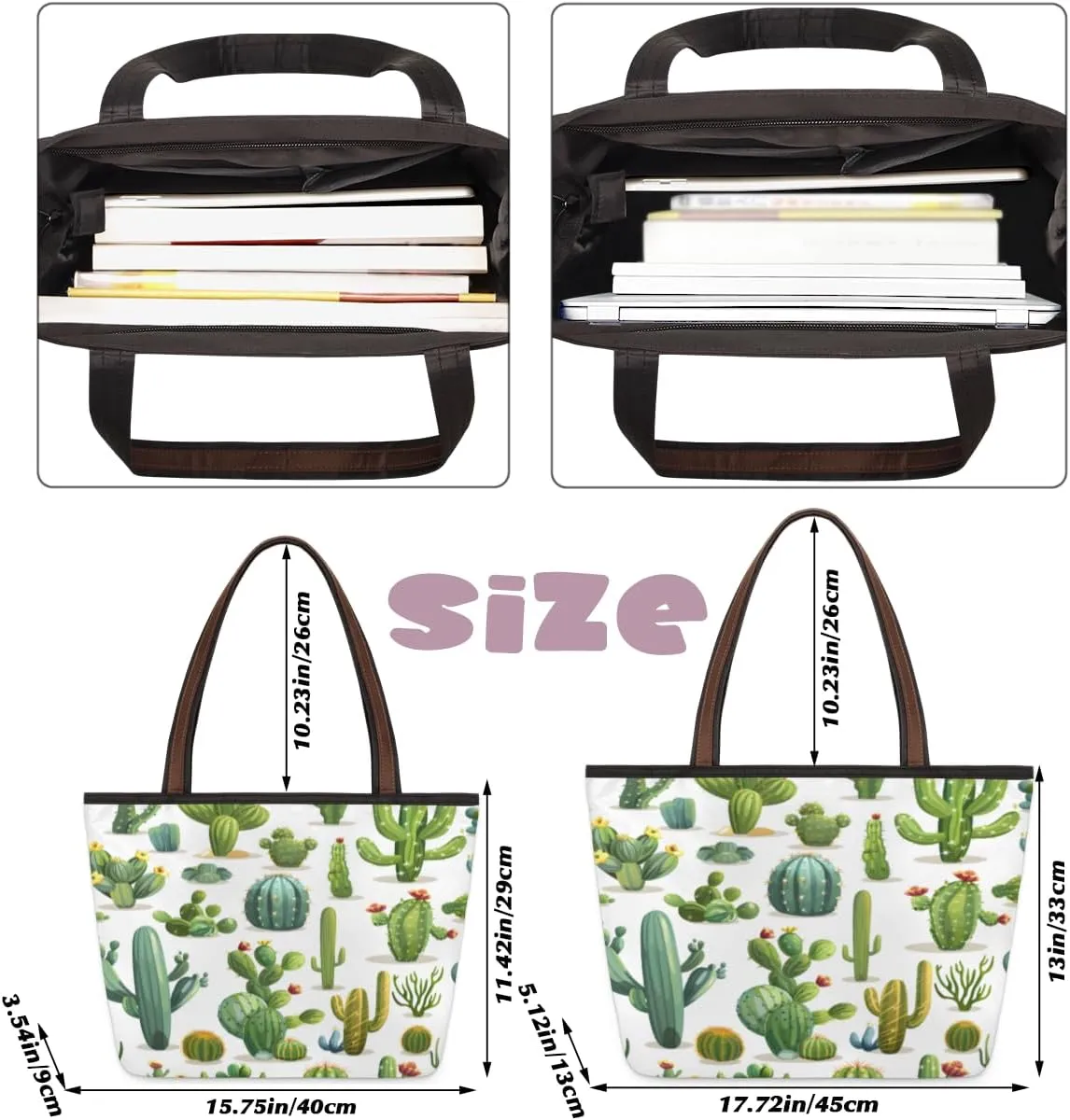 Tote Bag for Women with Zipper Large Capacity Top Handle Casual Shoulder Bag Handbag Reusable Shopping