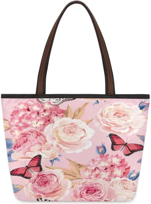 Tote Bag for Women with Zipper Large Capacity Top Handle Casual Shoulder Bag Handbag Reusable Shopping