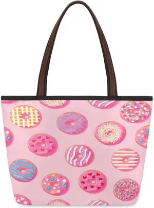 Tote Bag for Women with Zipper Large Capacity Top Handle Casual Shoulder Bag Handbag Reusable Shopping