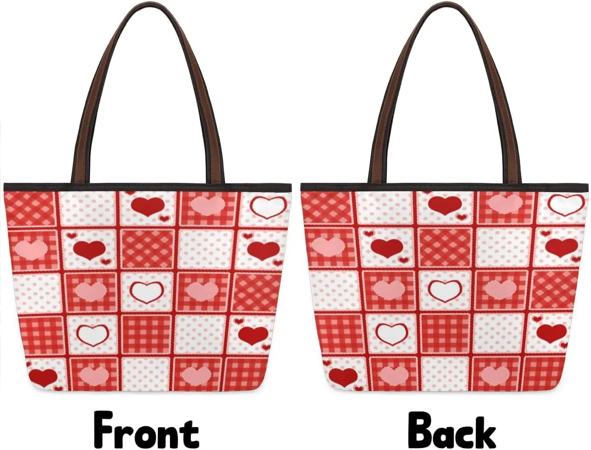 Tote Bag for Women with Zipper Large Capacity Top Handle Casual Shoulder Bag Handbag Reusable Shopping