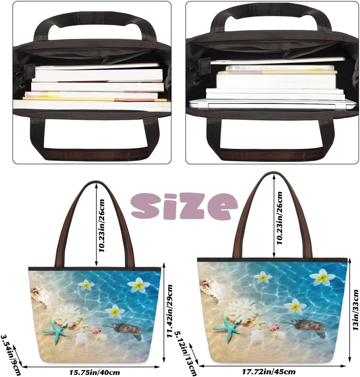 Tote Bag for Women with Zipper Large Capacity Top Handle Casual Shoulder Bag Handbag Reusable Shopping