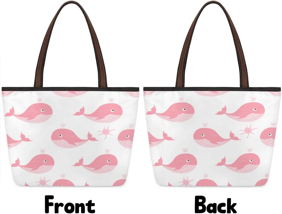 Tote Bag for Women with Zipper Large Capacity Top Handle Casual Shoulder Bag Handbag Reusable Shopping