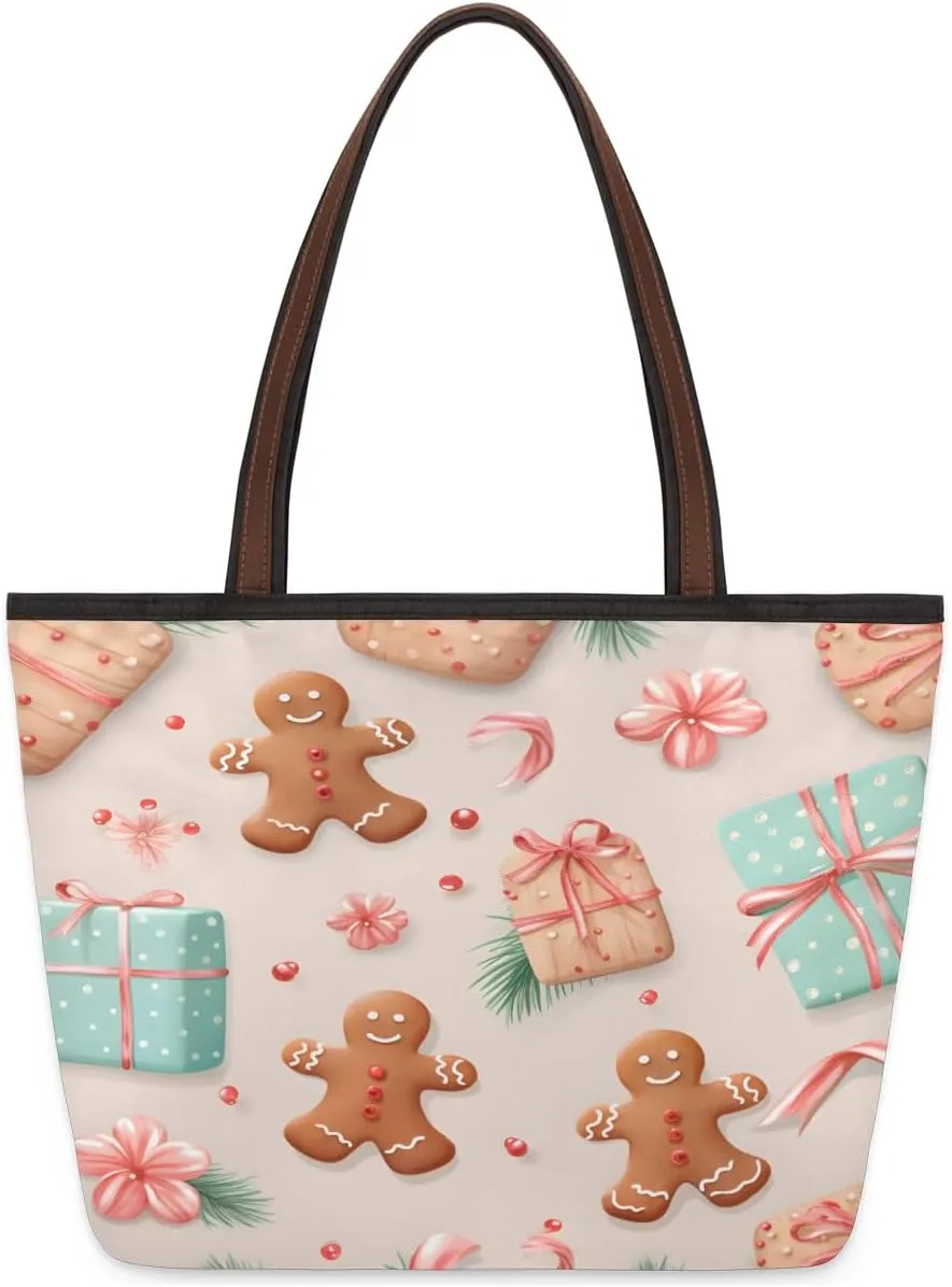 Tote Bag for Women with Zipper Large Capacity Top Handle Casual Shoulder Bag Handbag Reusable Shopping