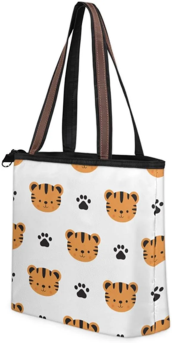 Tote Bag for Women with Zipper Large Capacity Top Handle Casual Shoulder Bag Handbag Reusable Shopping