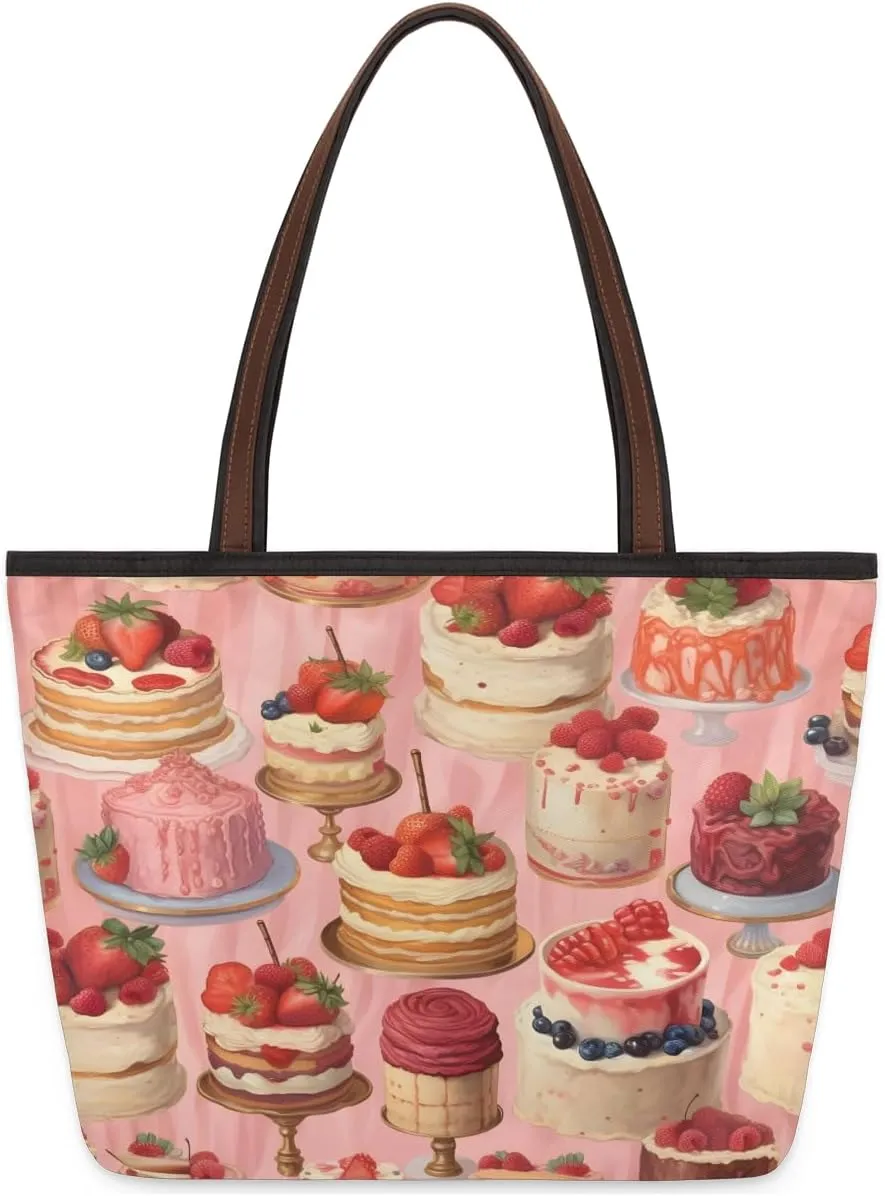 Tote Bag for Women with Zipper Large Capacity Top Handle Casual Shoulder Bag Handbag Reusable Shopping